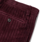 TOD'S - Cotton-Corduroy Trousers - Burgundy