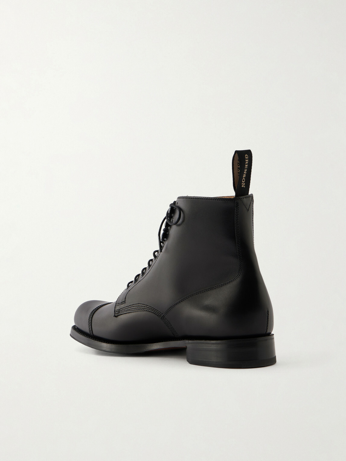 Grenson - Randall Leather Lace-Up Boots - Black