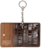 Maison Margiela Brown Croc Keyring Bifold Wallet