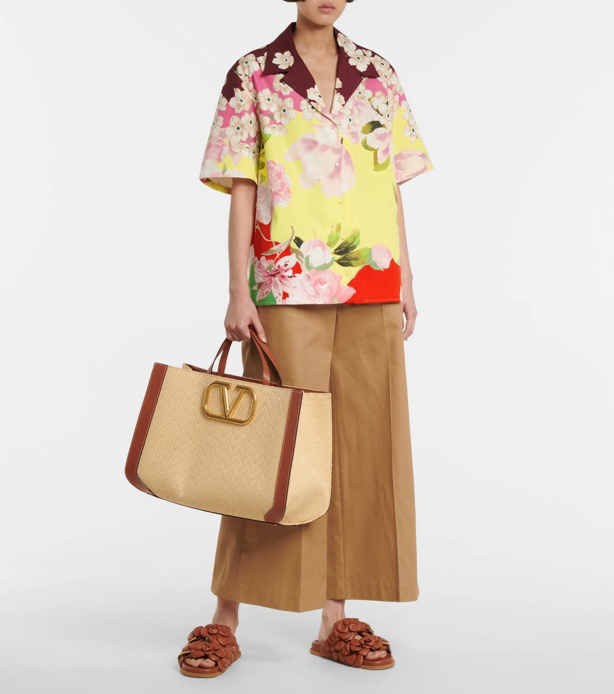 Valentino Garavani Cotton T-Shirt with Chez Print | Saks Fifth Avenue