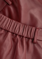 Aexae Leather Mini Skirt Dark Red