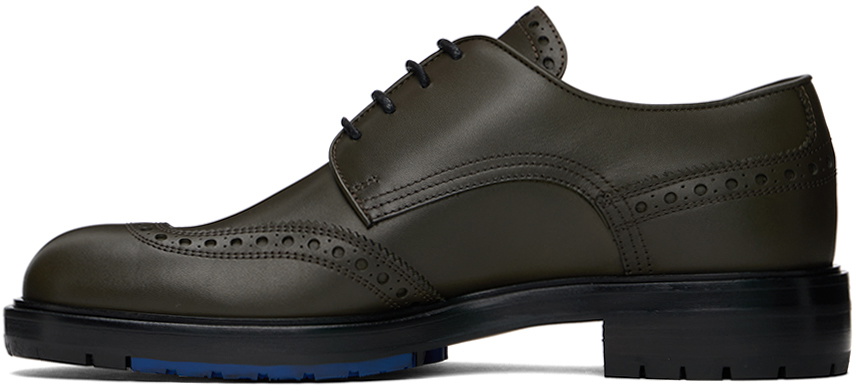 Burberry Green Perforated Brogue Derbys