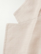 Canali - Herringbone Wool, Silk and Linen-Blend Blazer - Neutrals