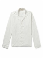 SMR Days - Paloma Camp-Collar Striped Organic Cotton Shirt - White