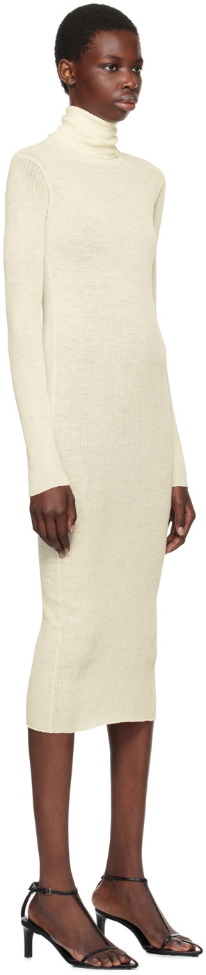 Jil Sander Off-White Ribbed Midi Dress Jil Sander