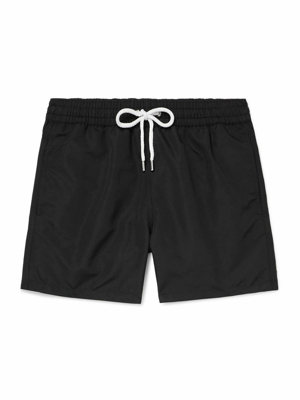 Photo: Frescobol Carioca - Rio Slim-Fit Short-Length Recycled Swim Shorts - Black