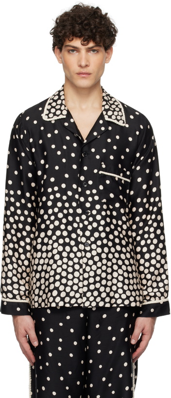Photo: Anna Sui Black Polka Pyjama Shirt