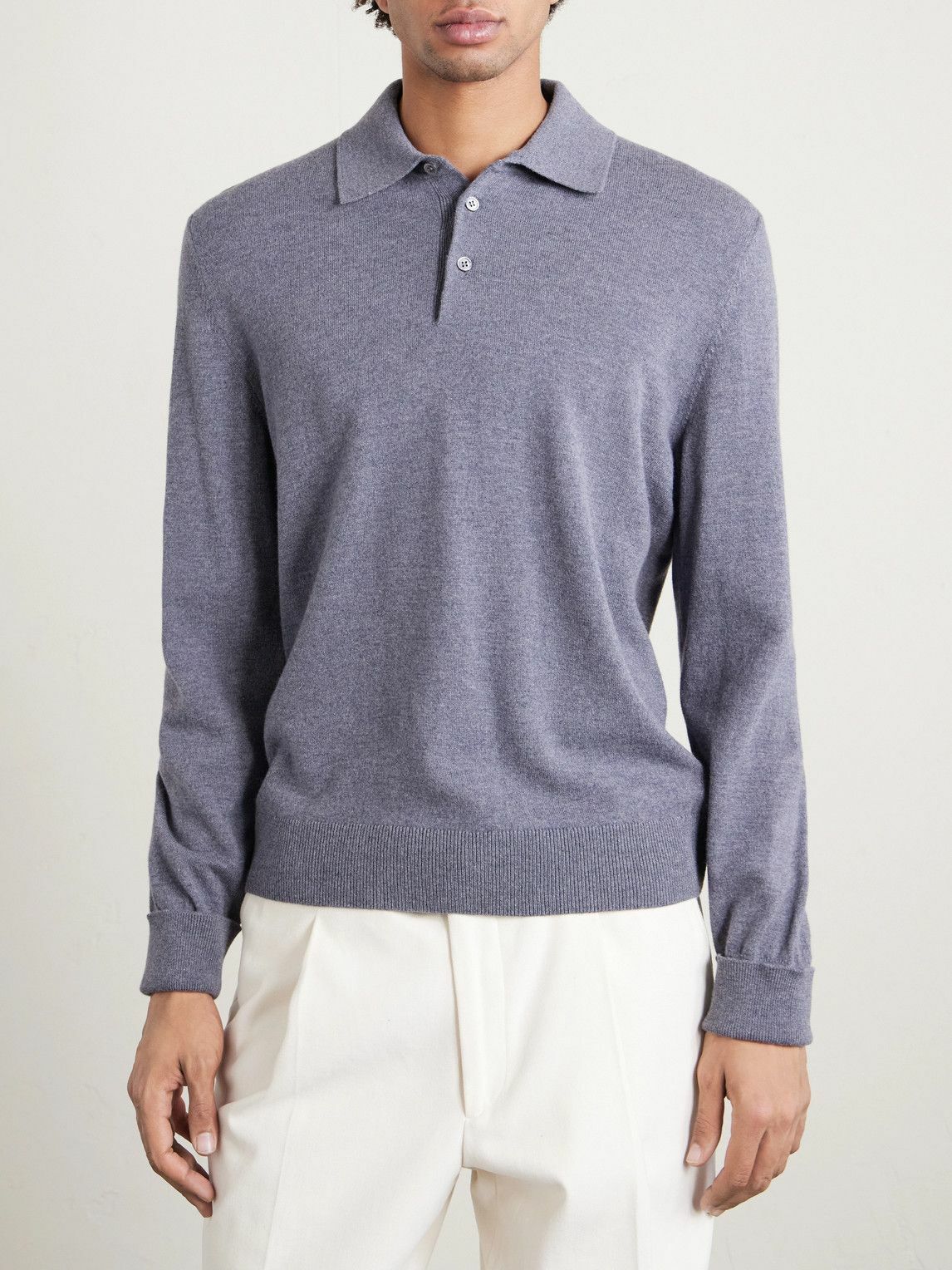 Barena - Pevaron Merino Wool Polo Shirt - Gray
