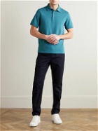 Mr P. - Organic Cotton-Piqué Polo Shirt - Blue