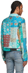 AMIRI Multicolor Vintage Quilt Patchwork Trucker Jacket