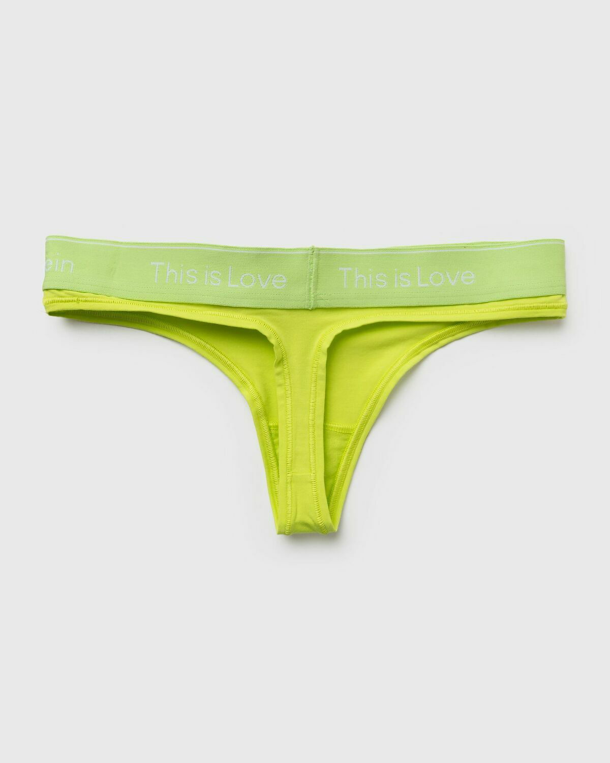 Calvin Klein Underwear Wmns Thong Yellow - Womens - Panties Calvin Klein  Underwear