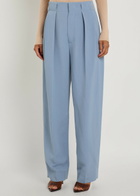 Victoria Beckham Pleated Tapered-leg Trousers Grey