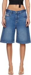 Diesel Blue Clean-Washed Denim Shorts