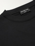 BALENCIAGA - PlayStation Printed Cotton-Jersey T-Shirt - Black