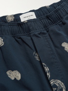 Wood Wood - Alfred Printed Organic Cotton-Twill Shorts - Blue - M