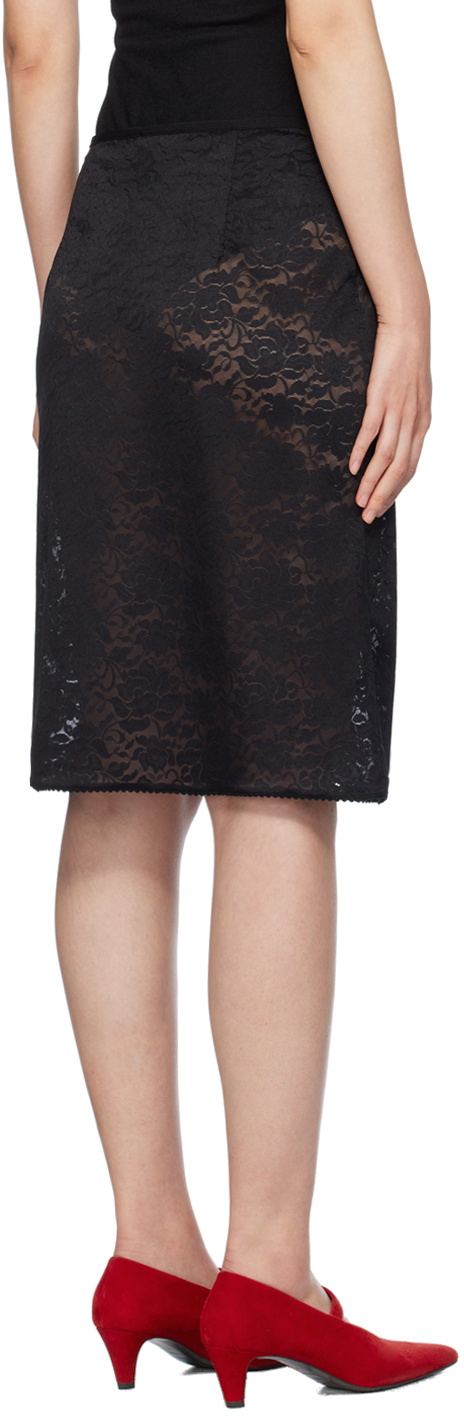 Birrot Black Rose Midi Skirt