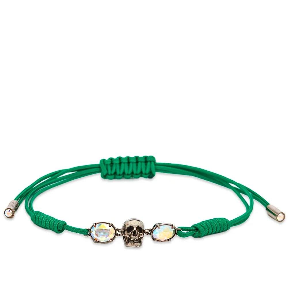 Alexander McQueen Women's Skull Friendship Bracelet in Emerald ...