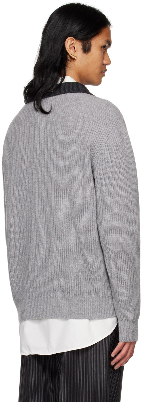 mfpen Gray Open Collar Polo mfpen