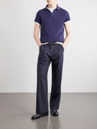 Zegna - Slim-Fit Cotton-Piqué Polo Shirt - Blue