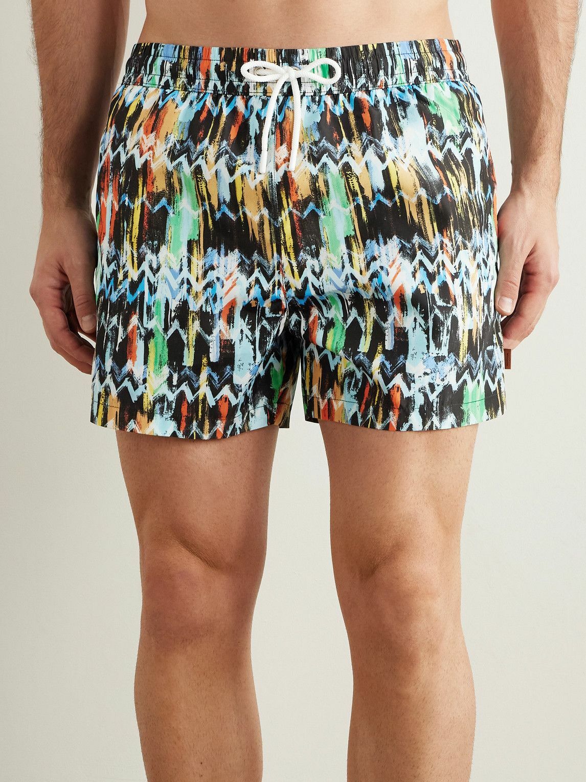 Missoni - Straight-Leg Mid-Length Printed Swim Shorts - Multi