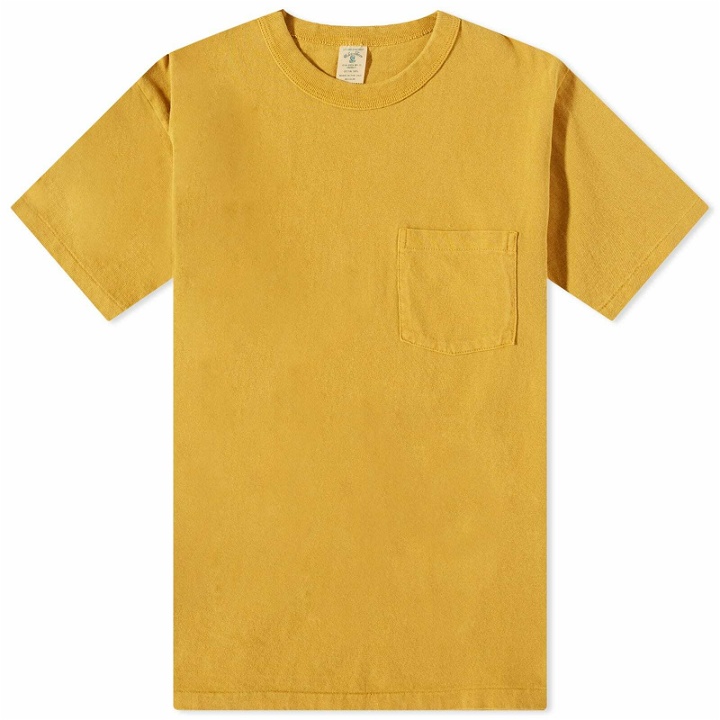 Photo: Velva Sheen Men's Pigment Dyed Pocket T-Shirt in Mustard