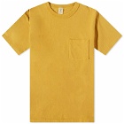 Velva Sheen Men's Pigment Dyed Pocket T-Shirt in Mustard