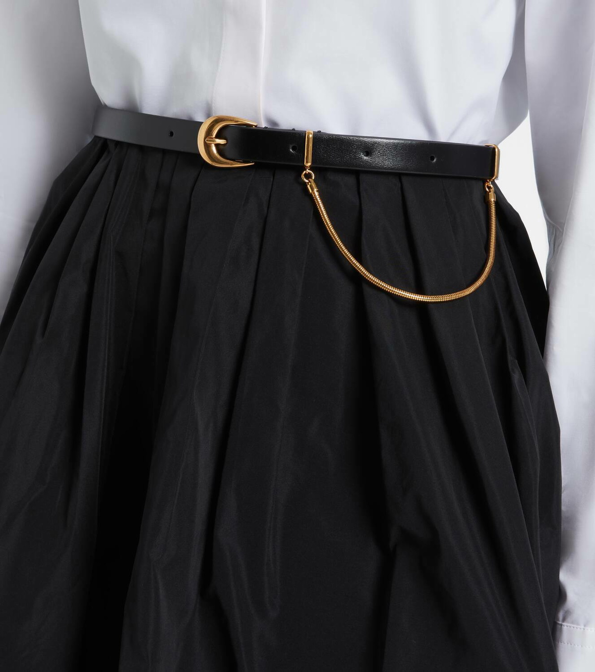 Jil Sander Curve chain-detail leather belt