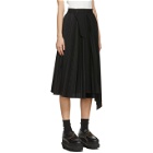 Sacai Black Pleated Side Closure Skirt