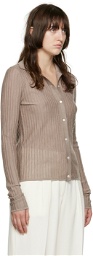 CO Taupe Button Down Cardigan
