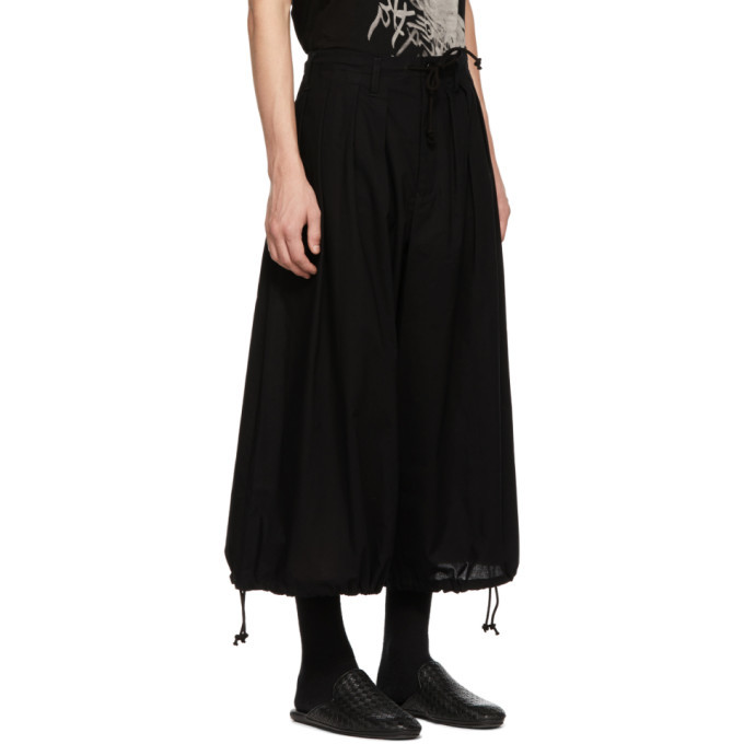 Yohji Yamamoto Black Basic Balloon Trousers Yohji Yamamoto