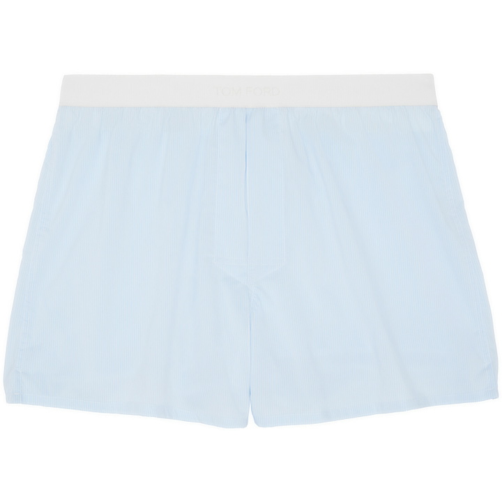 Photo: TOM FORD Blue Poplin Boxers