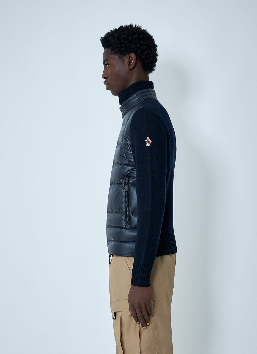Moncler Grenoble Satin Quilted Cardigan