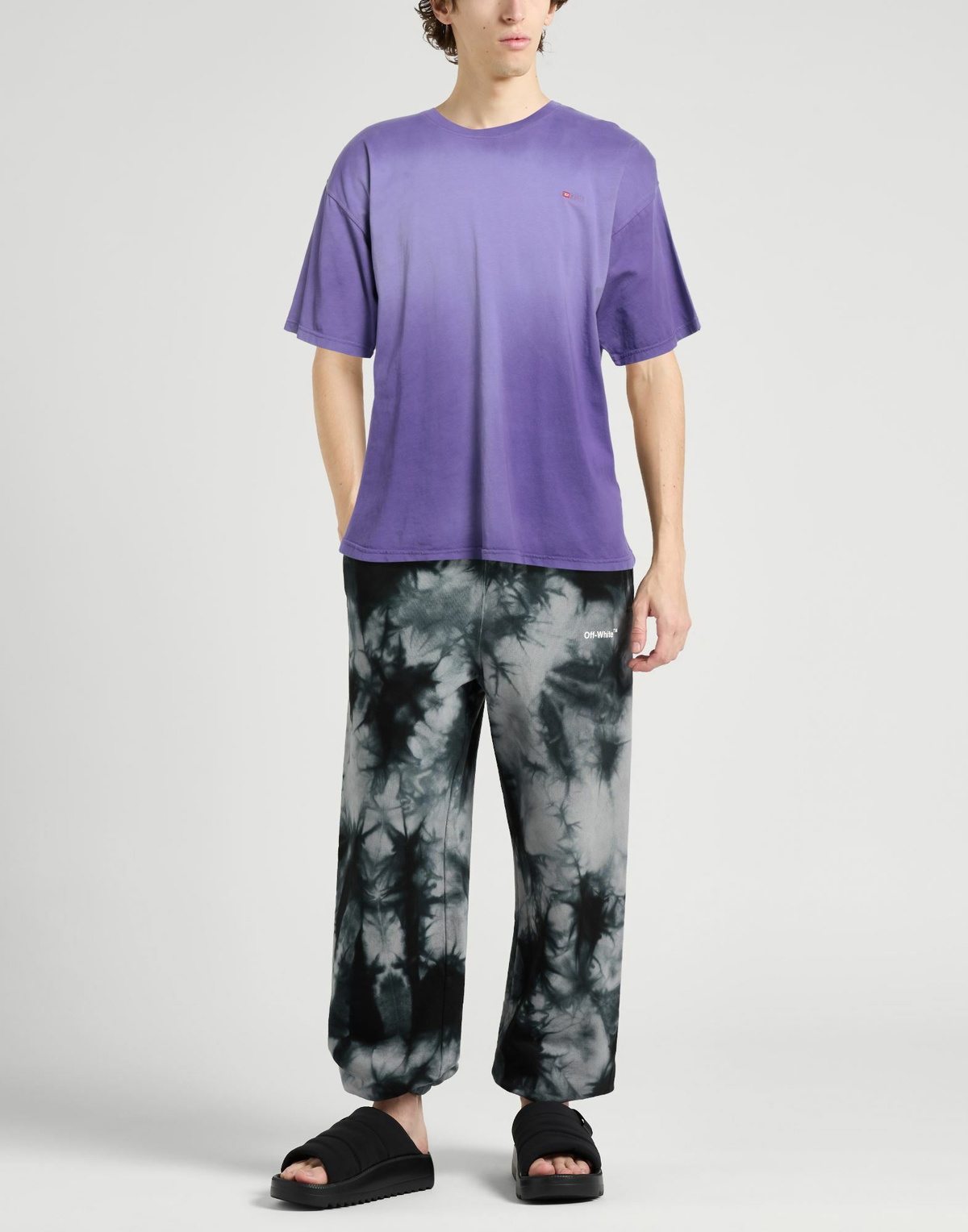Diesel Mens T-shirt in Purple