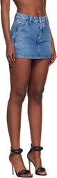 Alexander Wang Blue Denim Carpenter Mini Skort