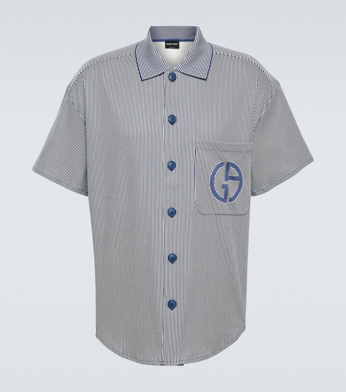Giorgio Armani monogram-print Cotton Polo Shirt - Farfetch