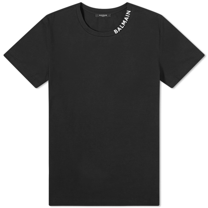 Photo: Balmain Collar Logo Tee