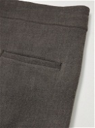 11.11/eleven eleven - Tapered Merino Wool Drawstring Trousers - Gray