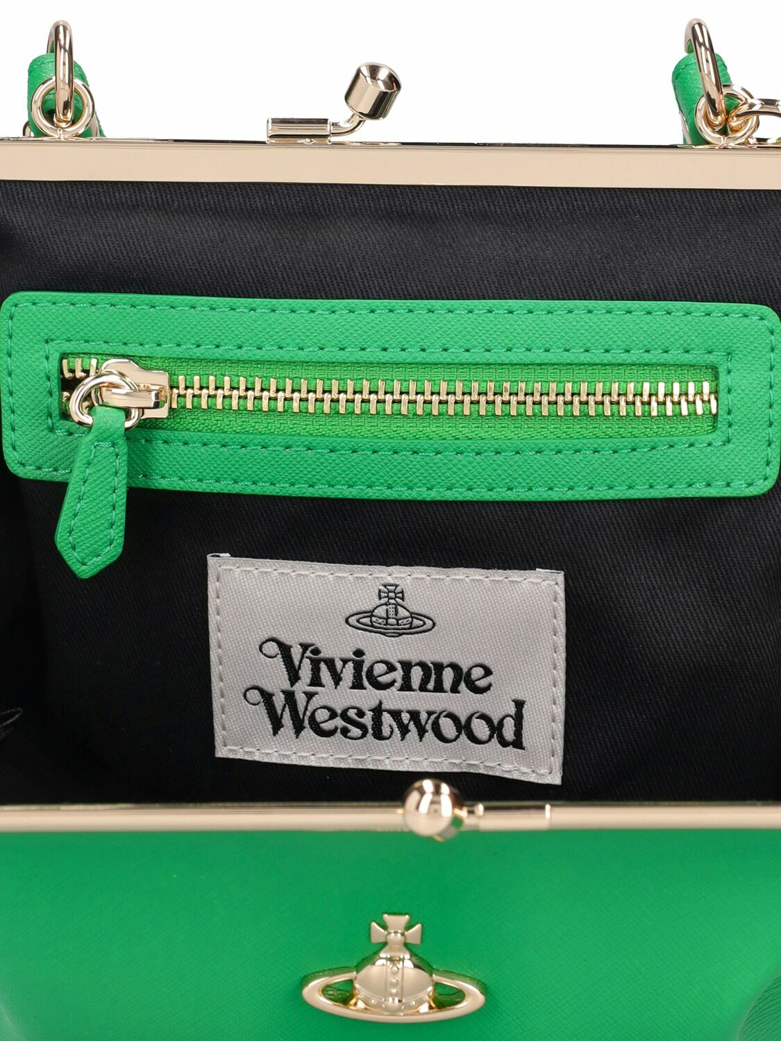 VIVIENNE WESTWOOD Granny Frame Leather Top Handle Bag Vivienne