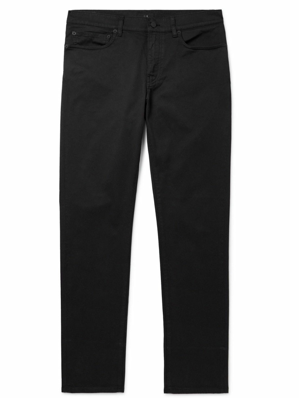 Photo: Dunhill - Slim-Fit Cotton-Twill Trousers - Black