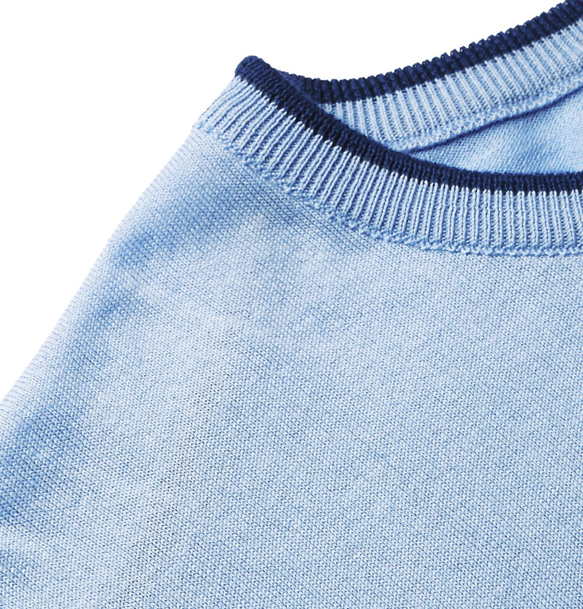 John Smedley - Astin Slim-Fit Contrast-Tipped Sea Island Cotton Sweater - Blue