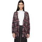 R13 Black & Red Printed Oversized Cardigan