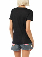 MC2 Saint Barth Linen Jersey Black V-neck T-shirt Eloise