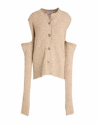 Manila Grace Womens Cardigan in Beige