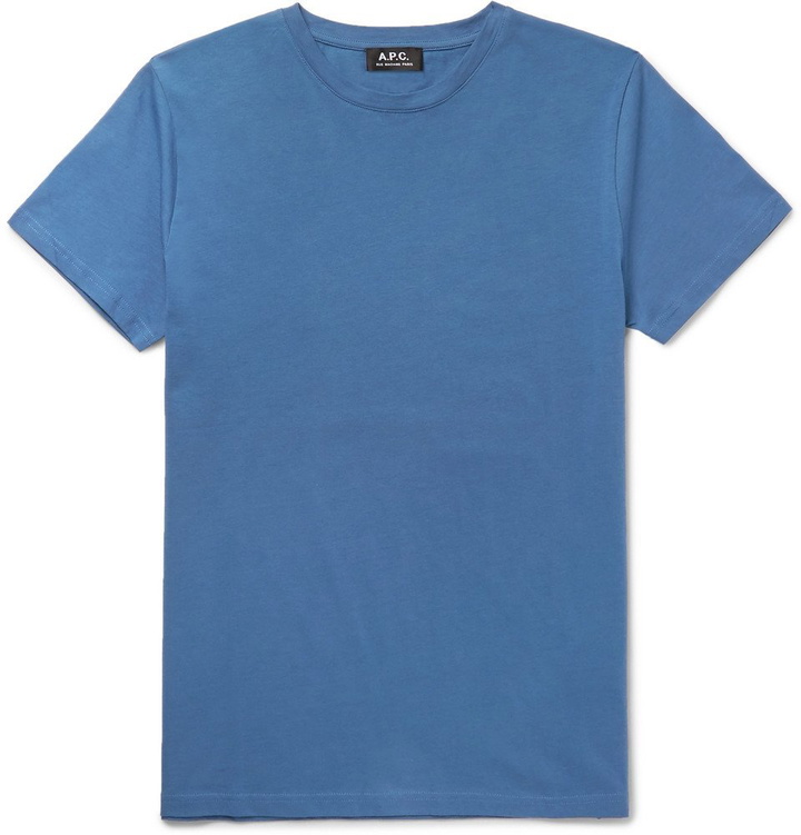 Photo: A.P.C. - Jimmy Cotton-Jersey T-Shirt - Men - Blue