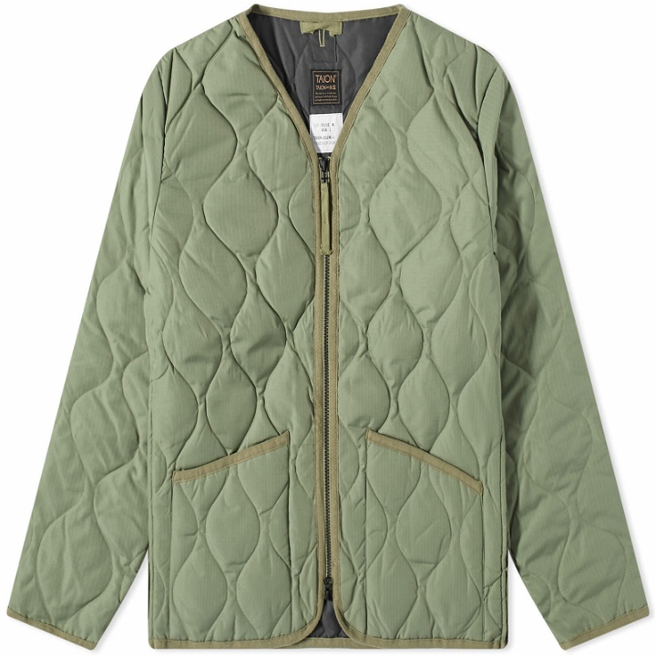 Photo: Taion Men's Military Zip Down Jacket in Sage Green