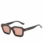 Le Specs Impossible Sunglasses in Black/Cinnamon Tint 