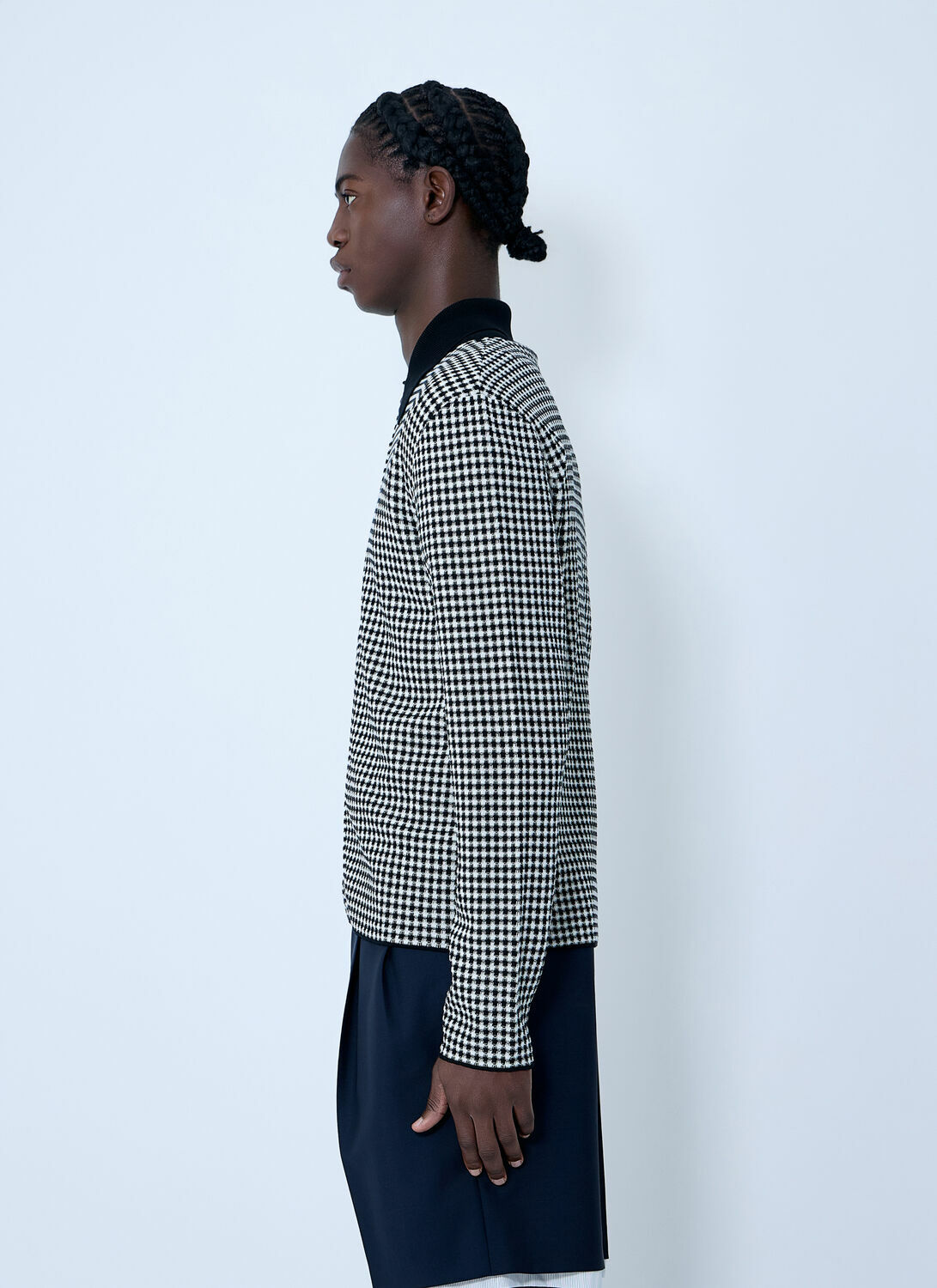 Jil Sander Houndstooth Zip-Up Shirt