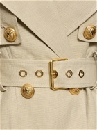 BALMAIN - Belted Linen & Hemp Trench Coat