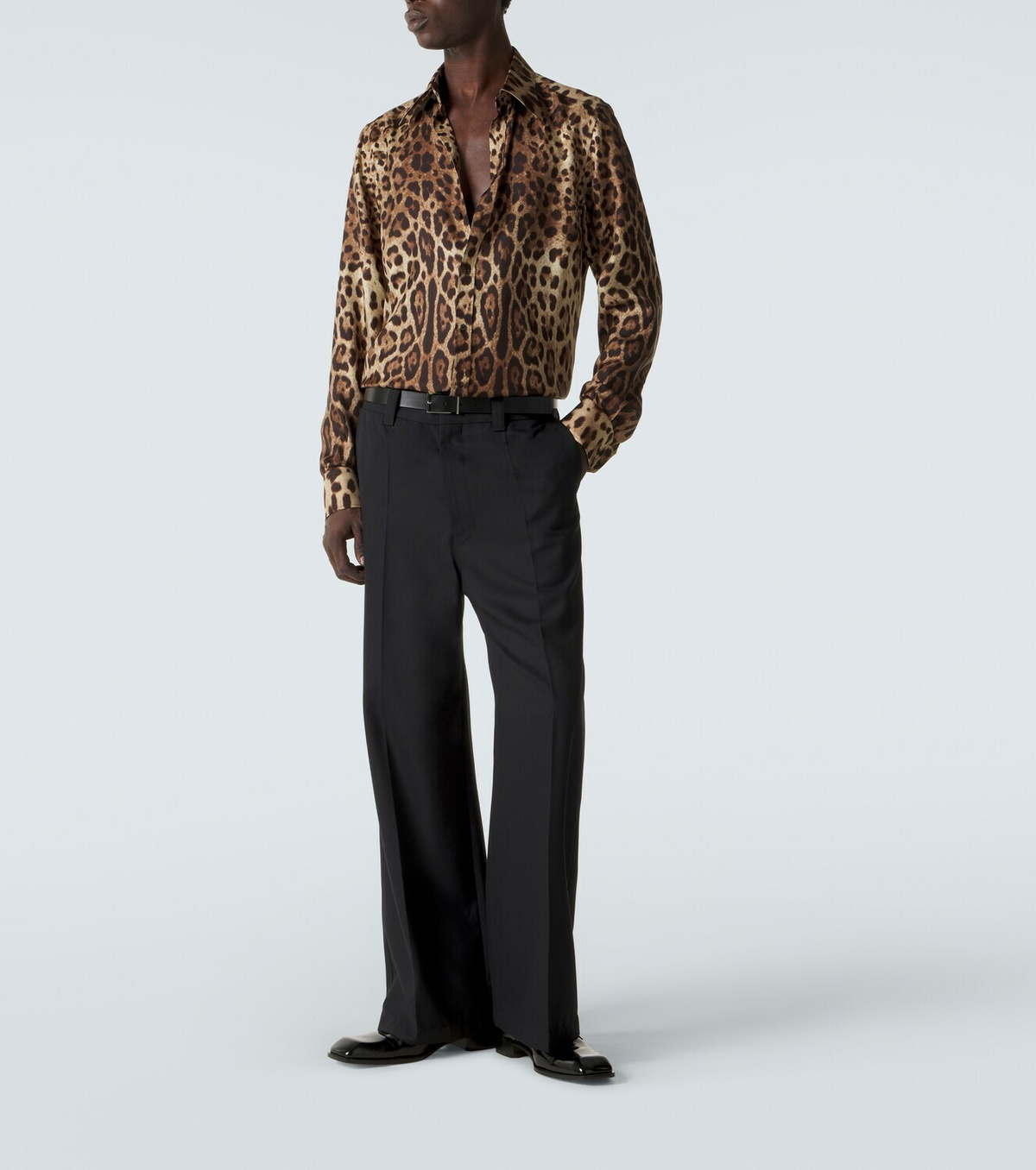 Dolce&Gabbana Leopard-print silk shirt