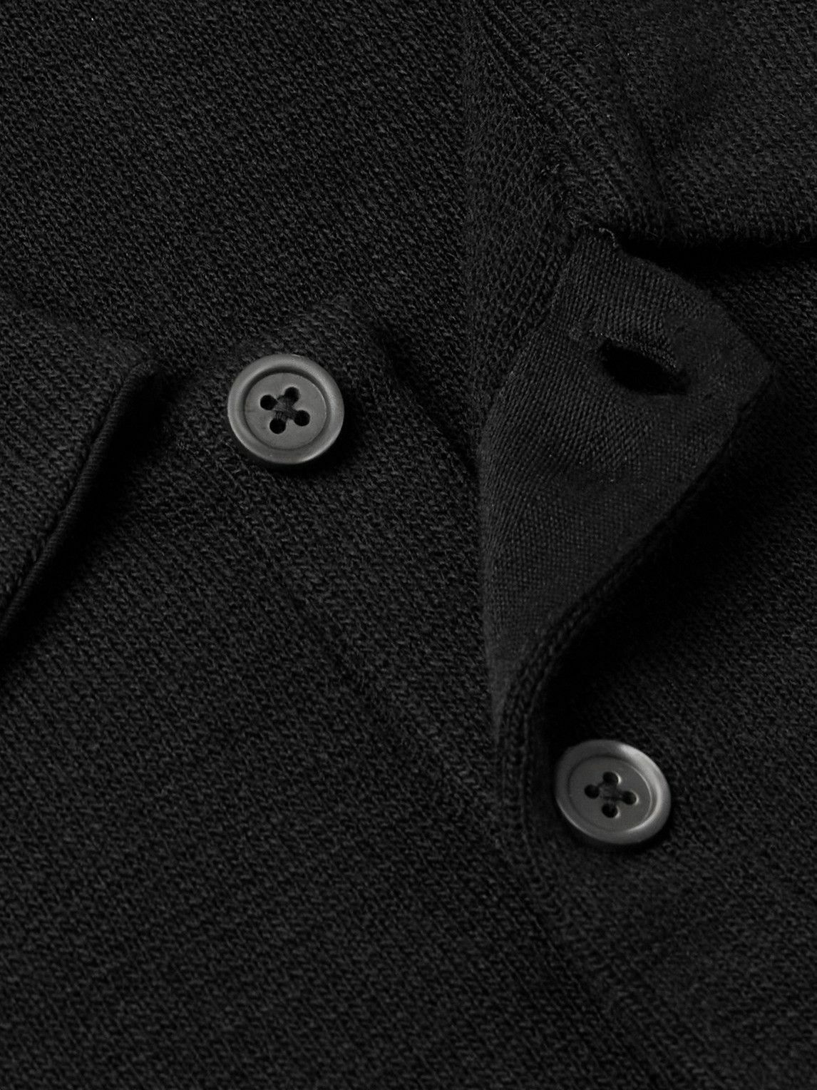 Our Legacy - Ile Piqué Polo Shirt - Black Our Legacy